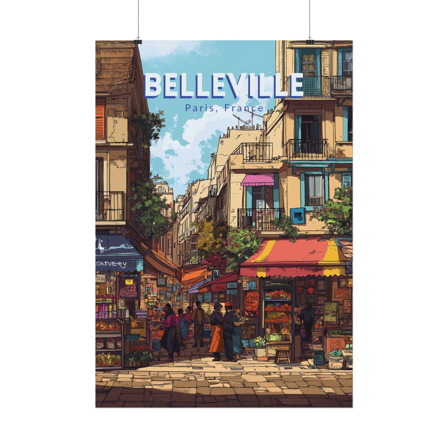 🇫🇷 Belleville, Paris - France | Poster