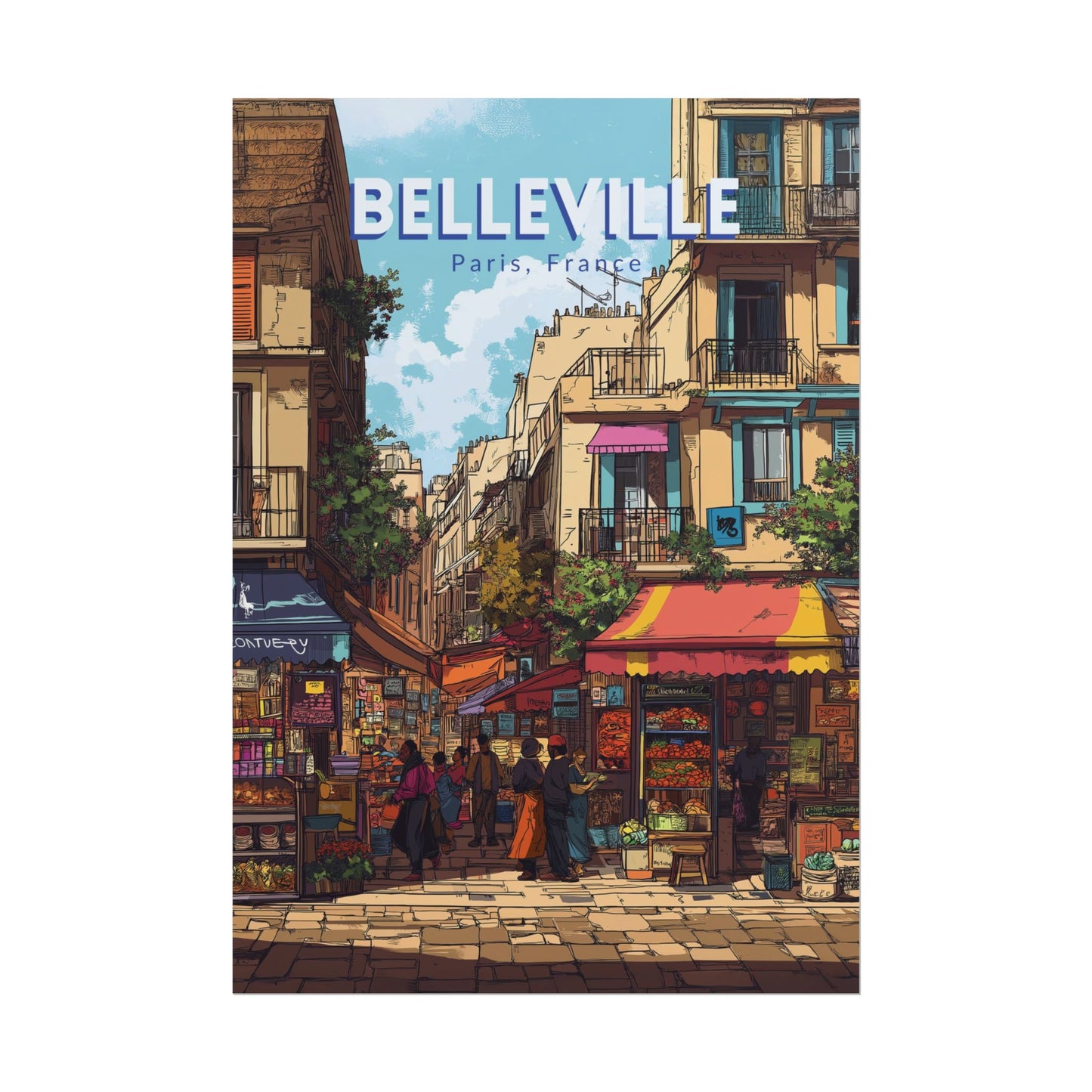 🇫🇷 Belleville, Paris - France | Poster