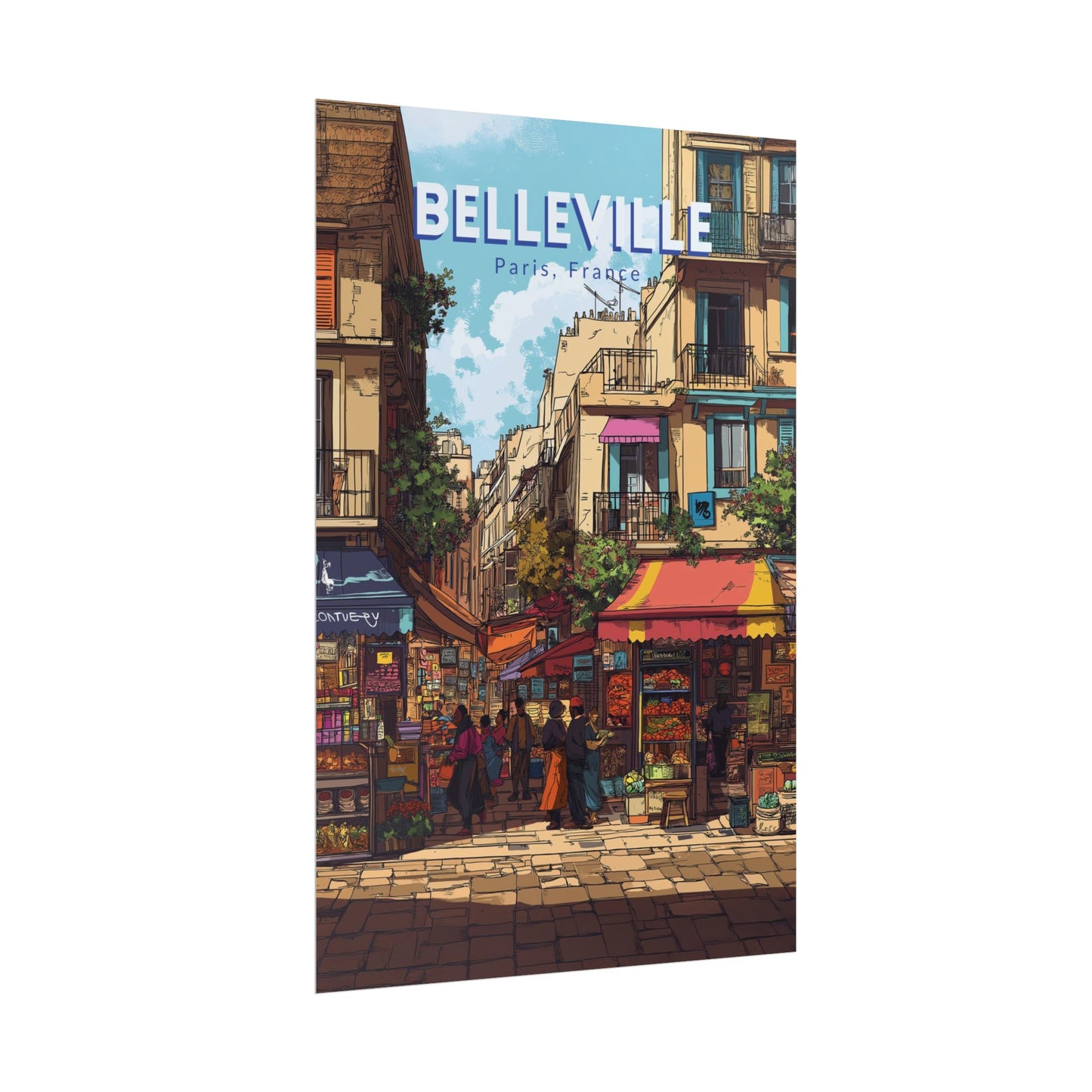 🇫🇷 Belleville, Paris - France | Poster