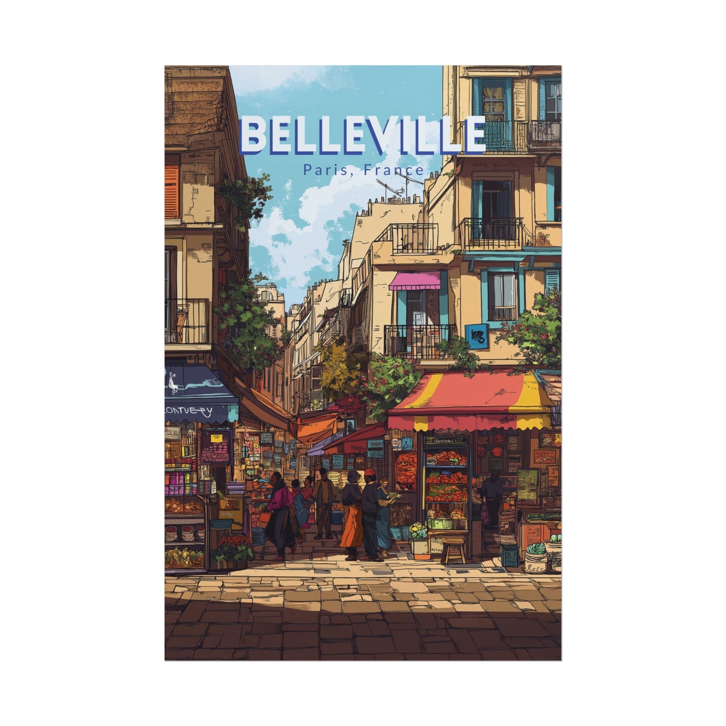 🇫🇷 Belleville, Paris - France | Poster