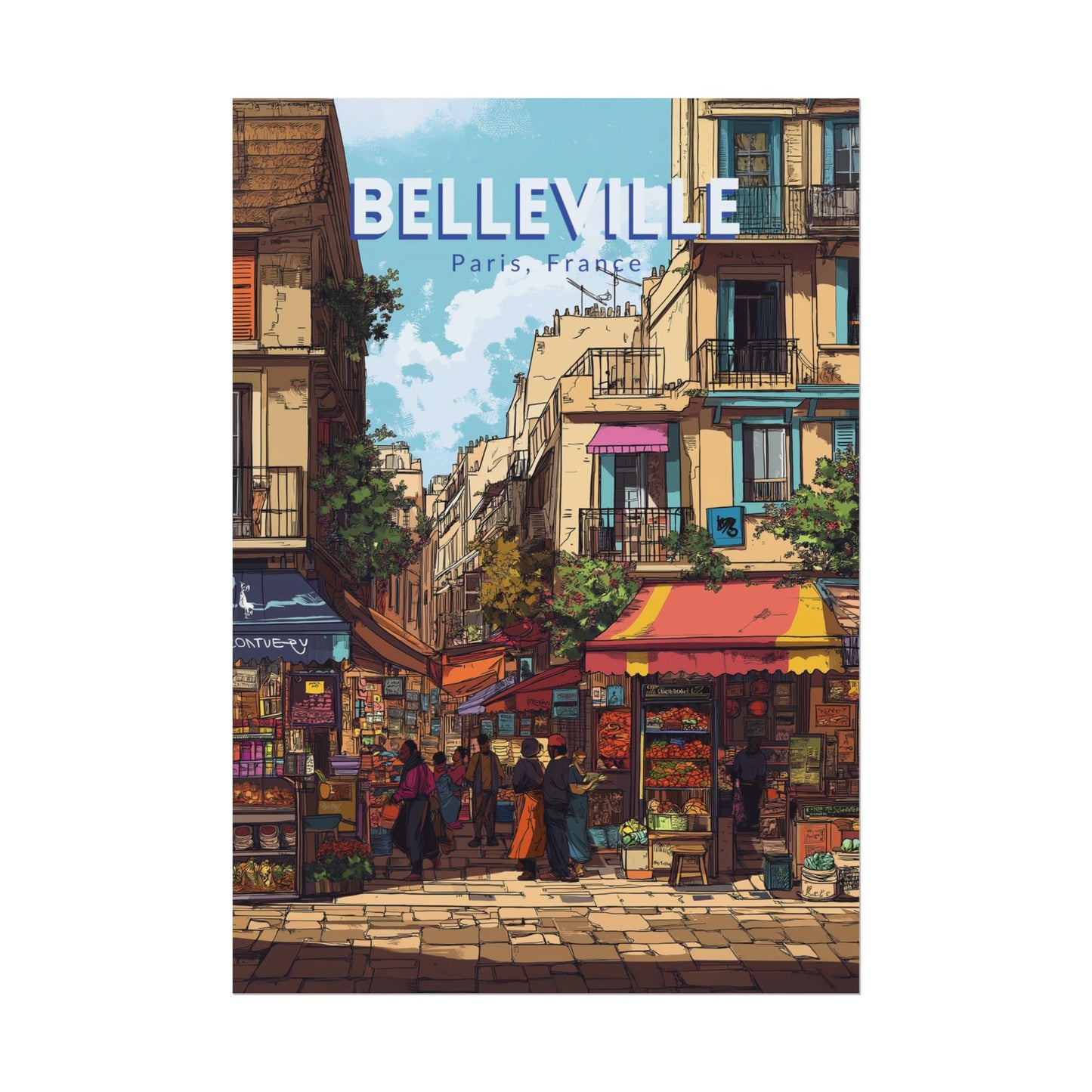 🇫🇷 Belleville, Paris - France | Poster