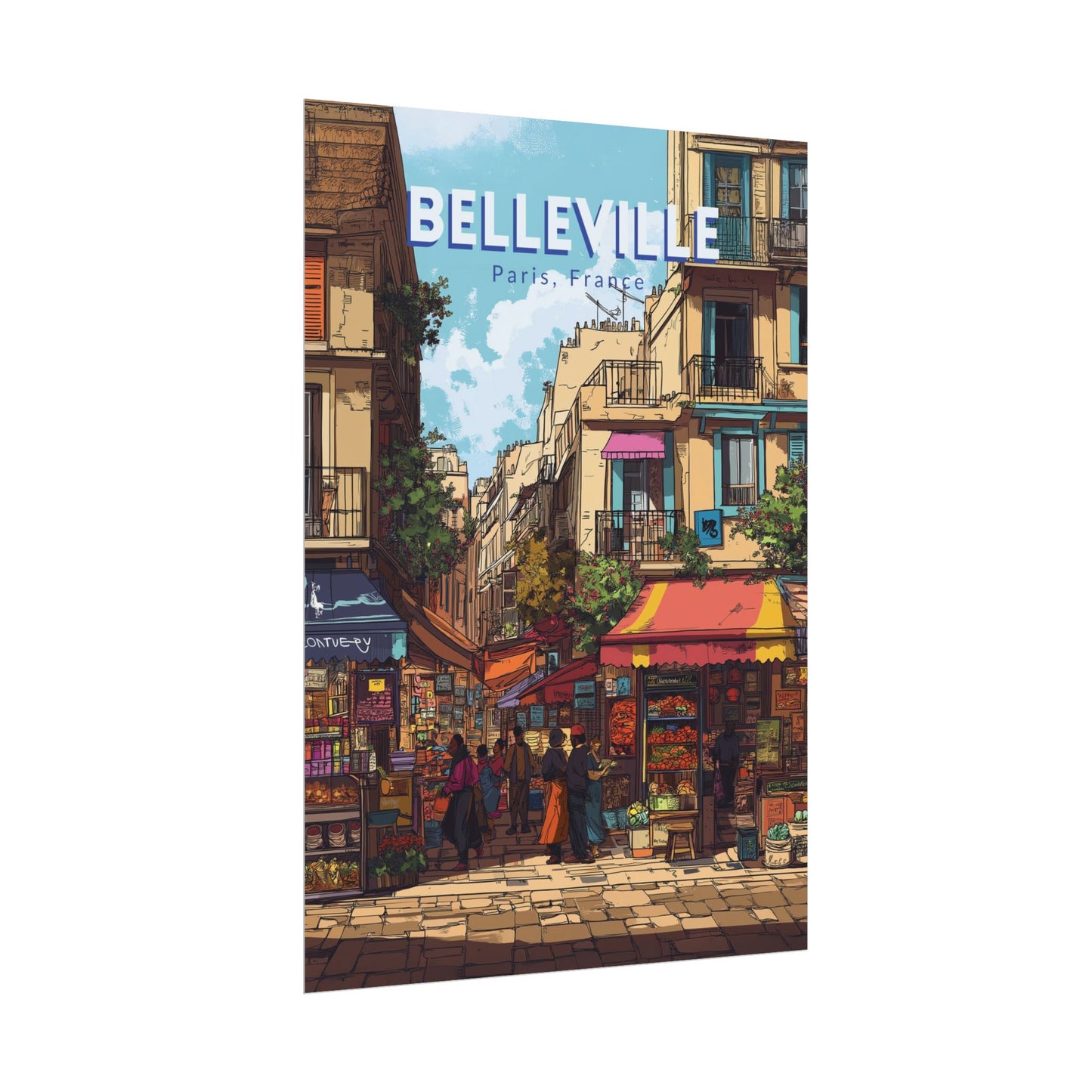 🇫🇷 Belleville, Paris - France | Poster