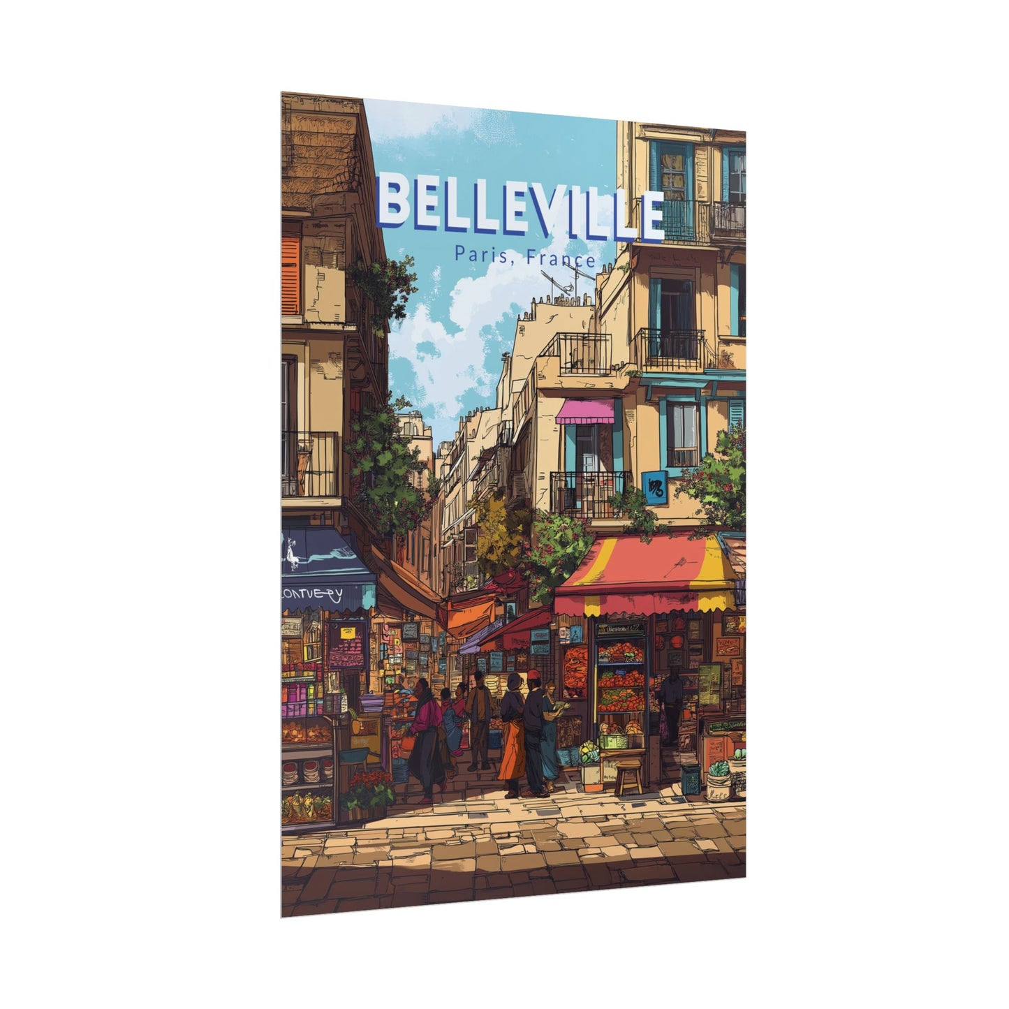 🇫🇷 Belleville, Paris - France | Poster