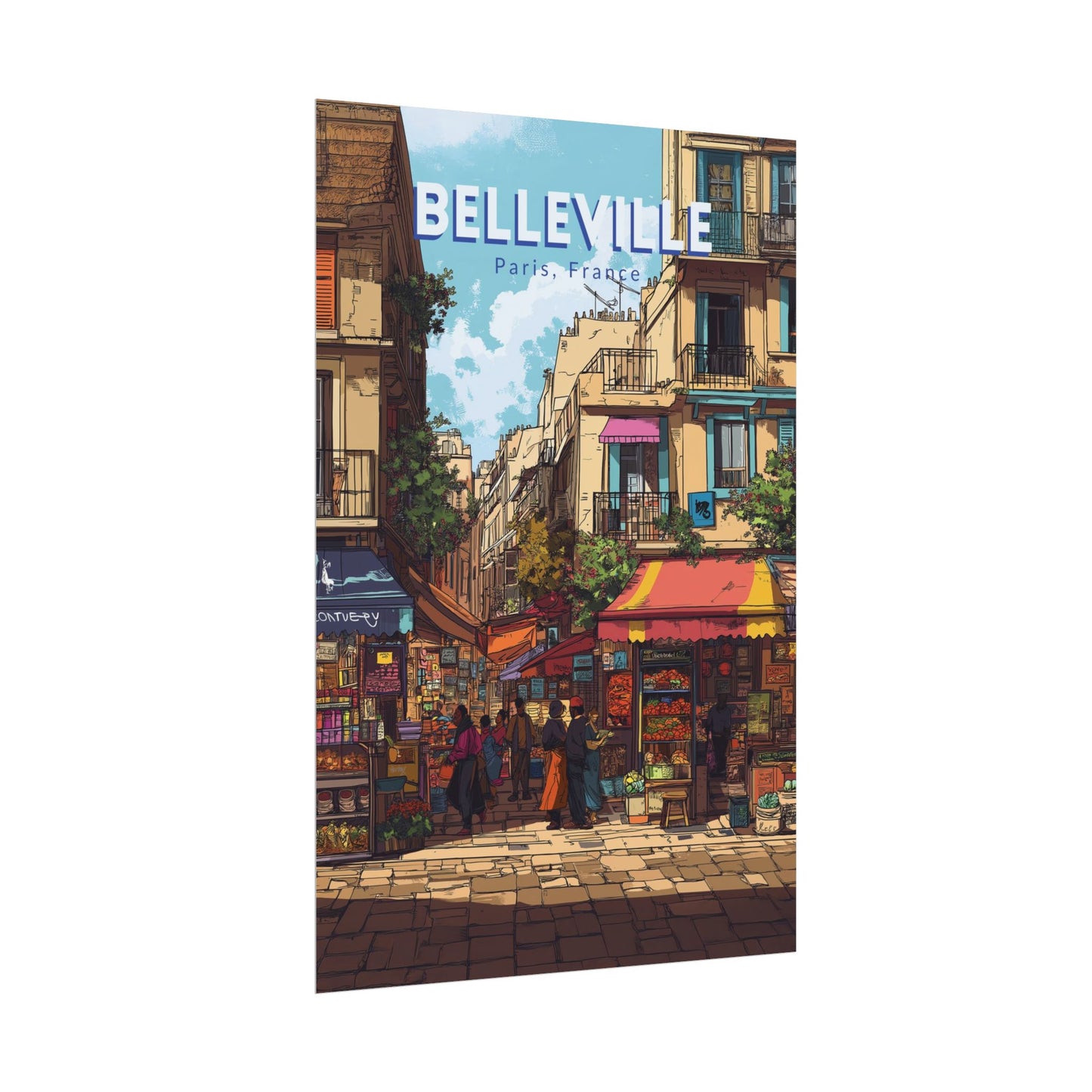 🇫🇷 Belleville, Paris - France | Poster
