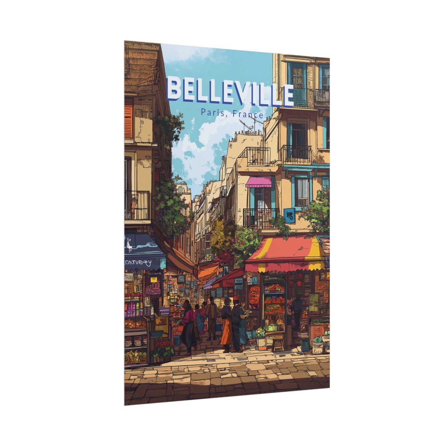 🇫🇷 Belleville, Paris - France | Poster