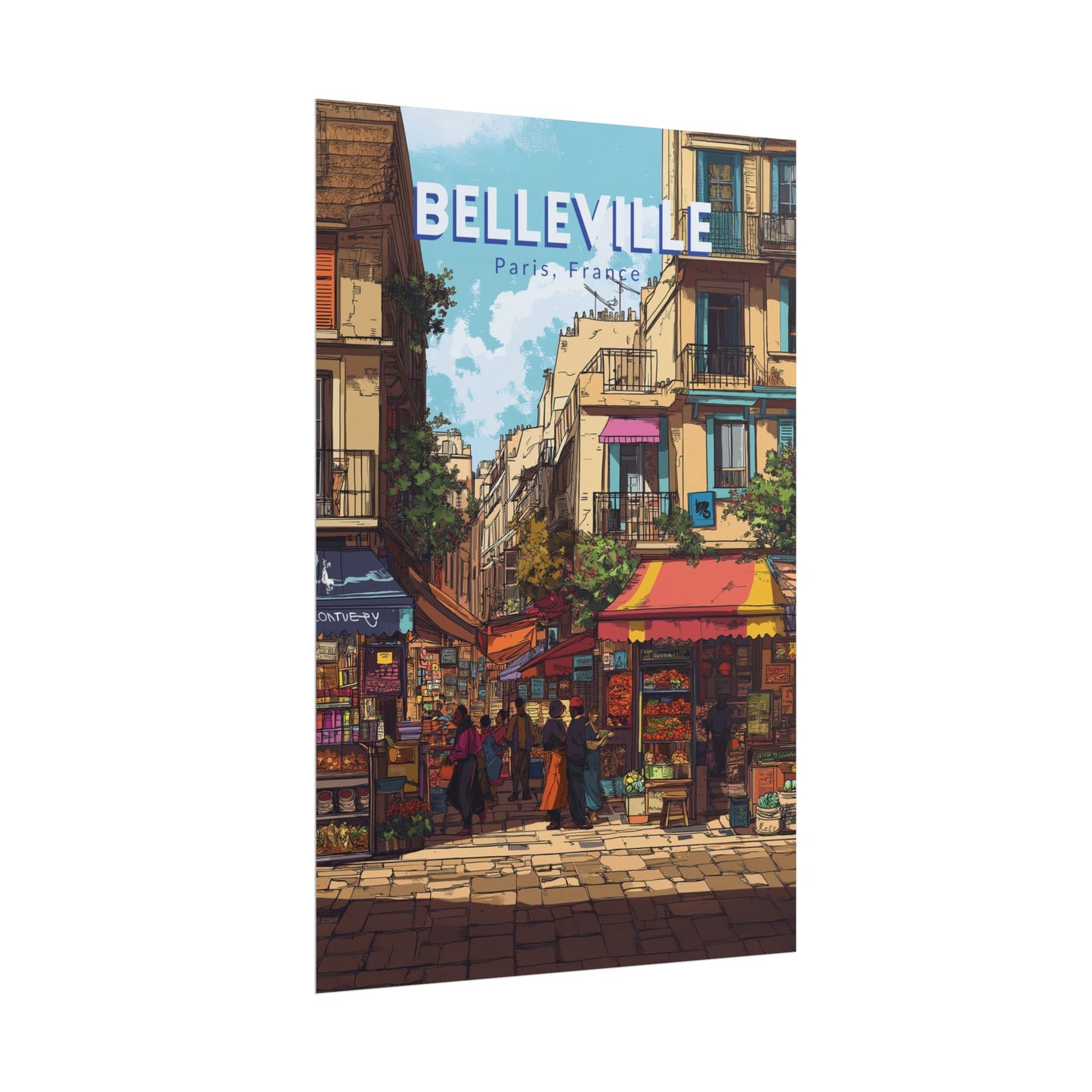 🇫🇷 Belleville, Paris - France | Poster