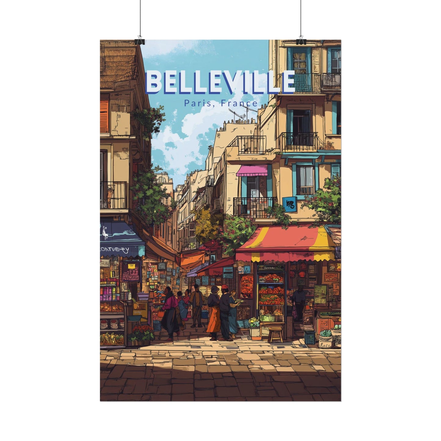 🇫🇷 Belleville, Paris - France | Poster
