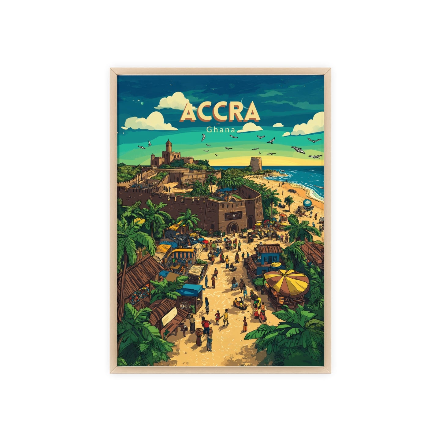 🇬🇭 Accra - Ghana ｜ Poster [FRAMED]