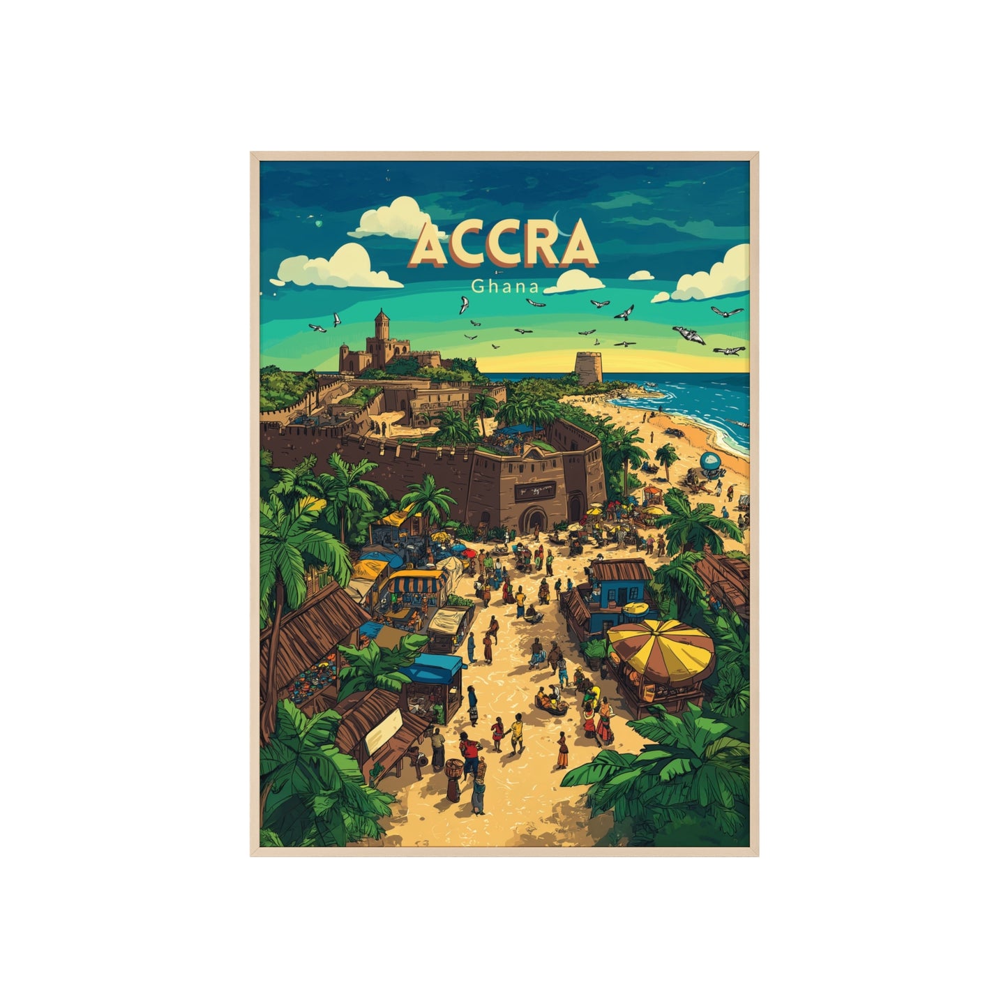 🇬🇭 Accra - Ghana ｜ Poster [FRAMED]