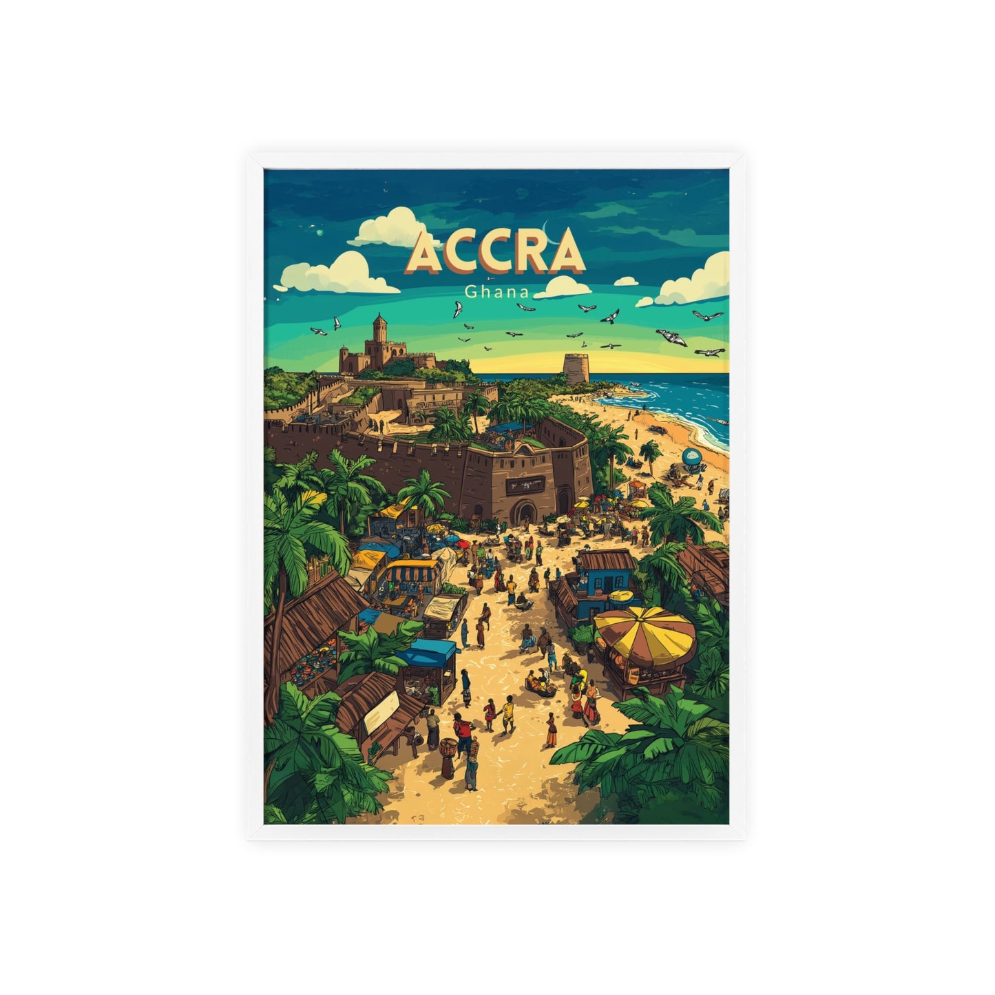 🇬🇭 Accra - Ghana ｜ Poster [FRAMED]