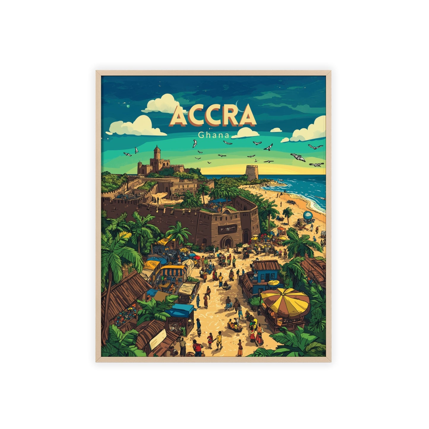 🇬🇭 Accra - Ghana ｜ Poster [FRAMED]