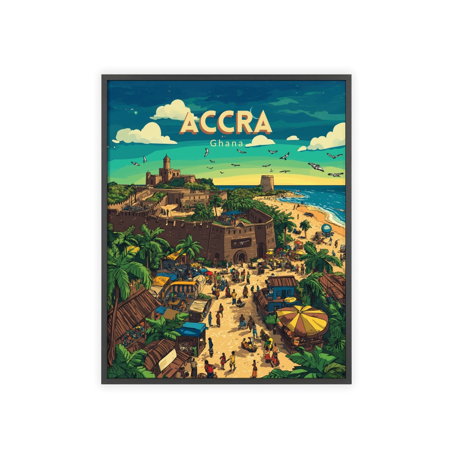 🇬🇭 Accra - Ghana ｜ Poster [FRAMED]