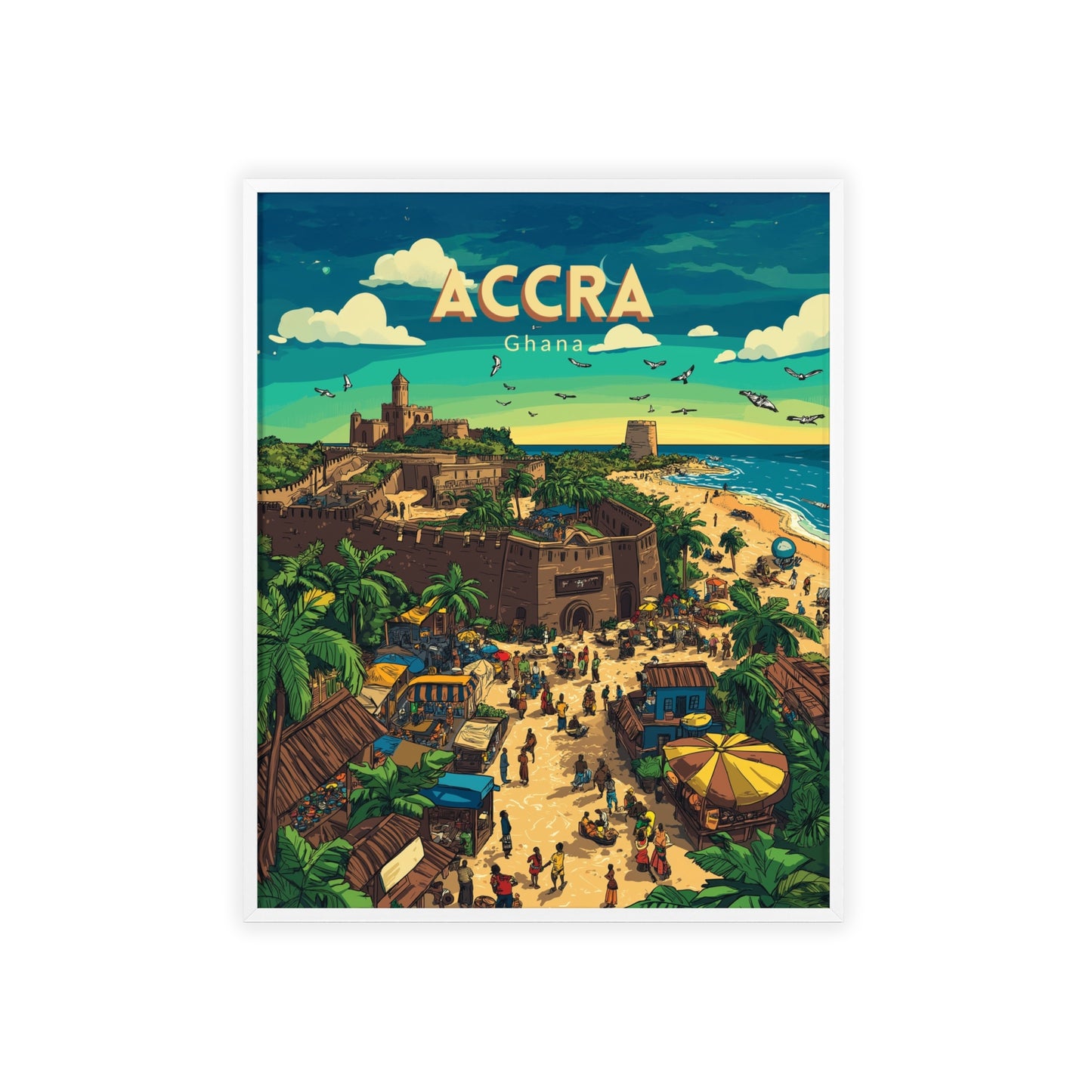 🇬🇭 Accra - Ghana ｜ Poster [FRAMED]