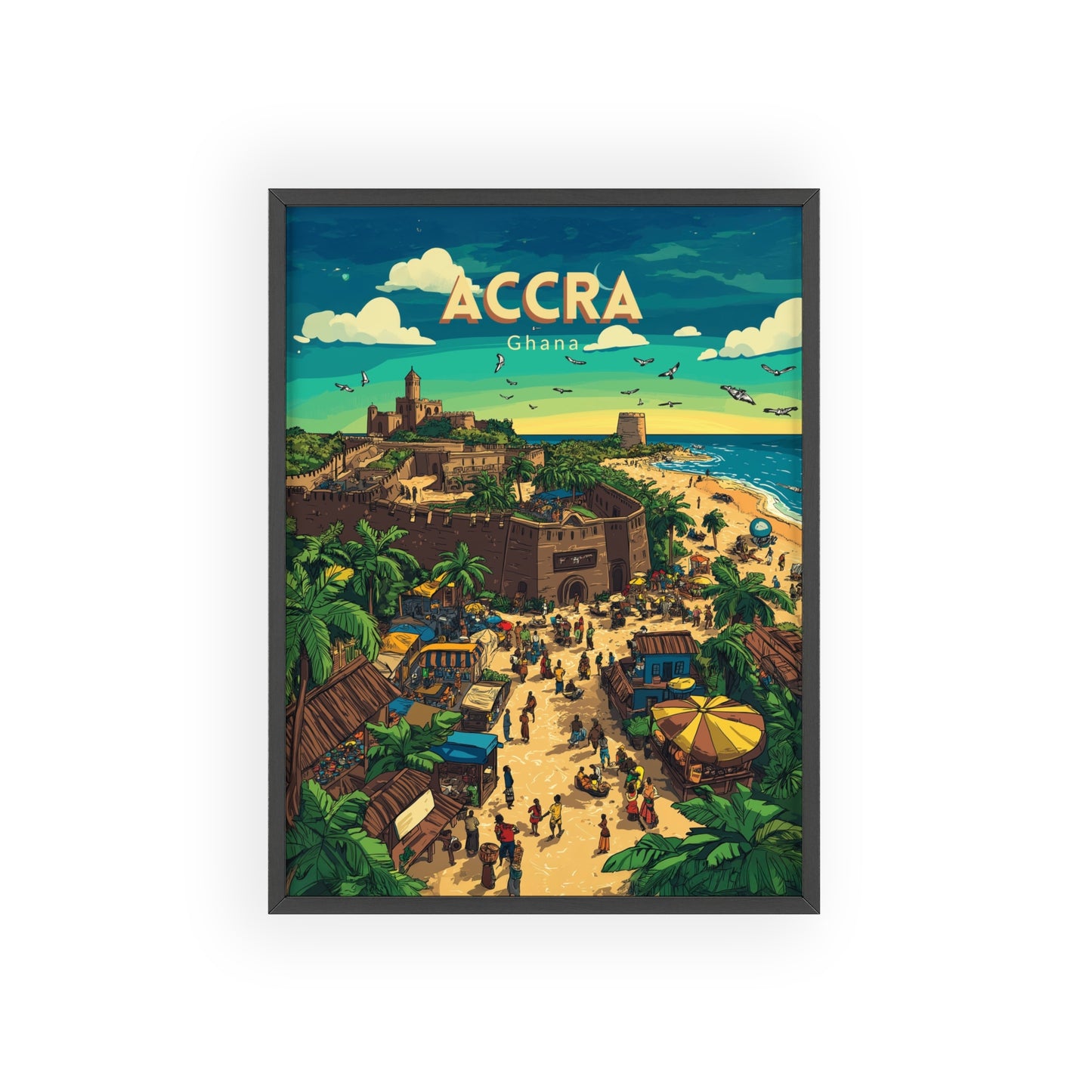 🇬🇭 Accra - Ghana ｜ Poster [FRAMED]