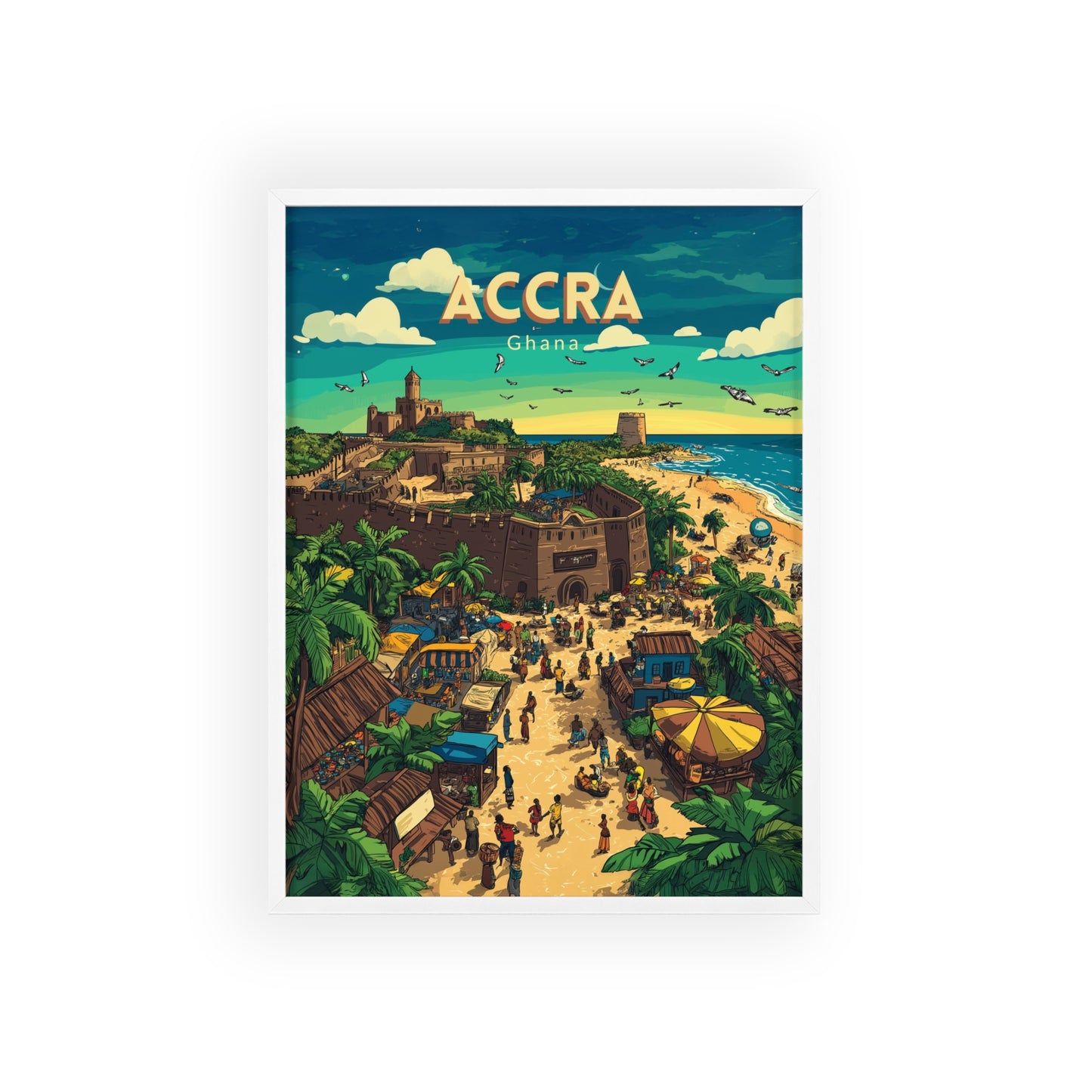 🇬🇭 Accra - Ghana ｜ Poster [FRAMED]