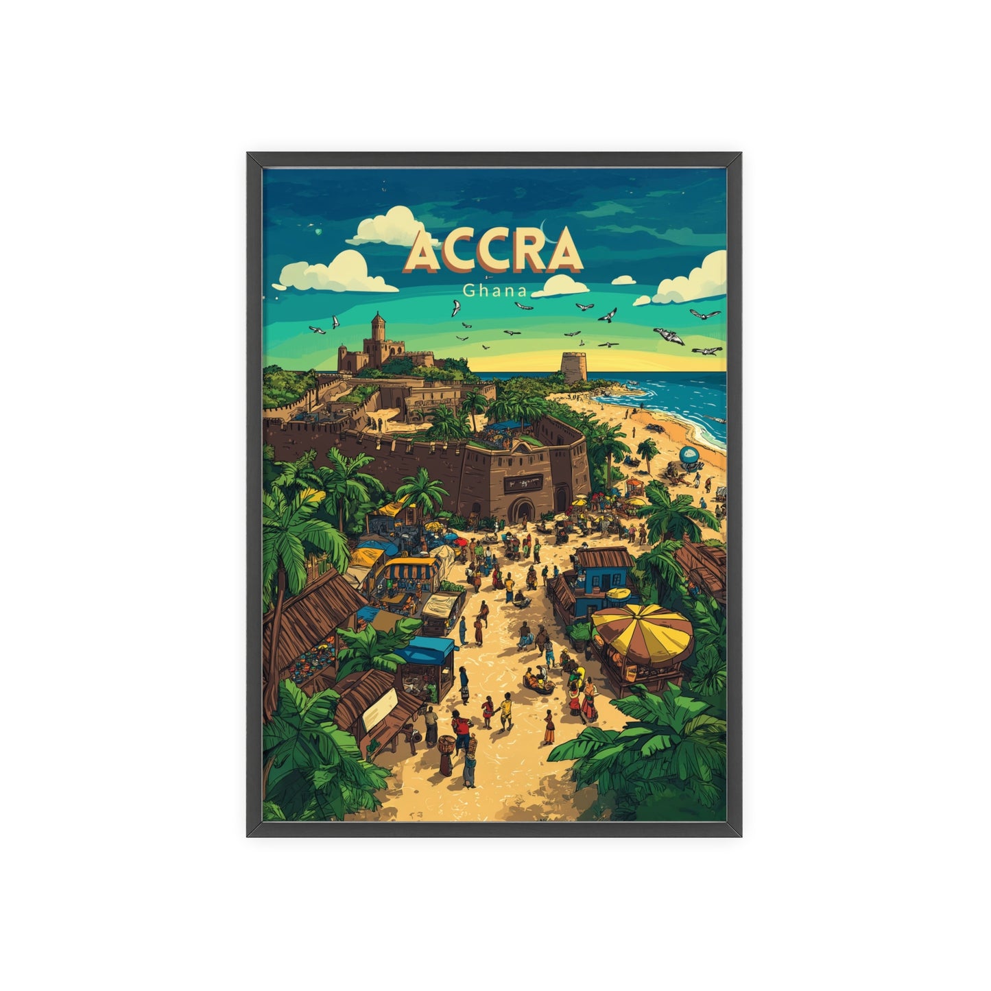 🇬🇭 Accra - Ghana ｜ Poster [FRAMED]